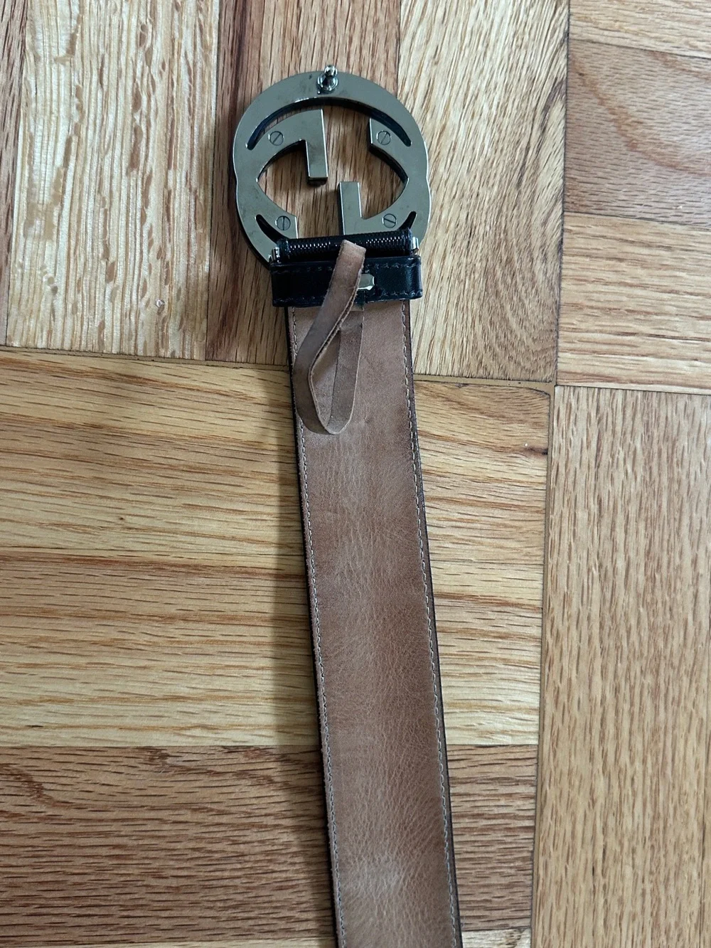 Gucci Black Interlocking G Logo Belt